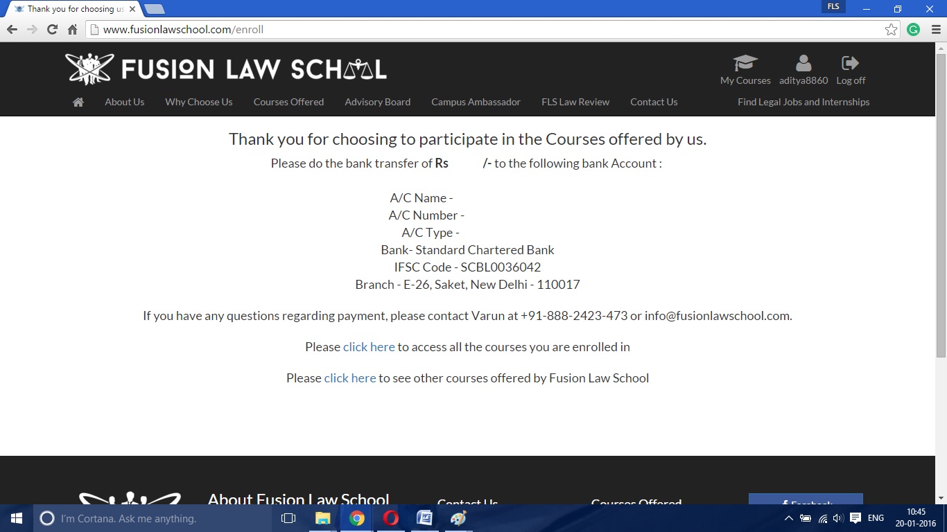 How to claim Fusion Law School gift certificate